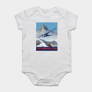 Tokyo - Nihon Alps - Toyama Japan Vintage Poster 1930 Baby Bodysuit